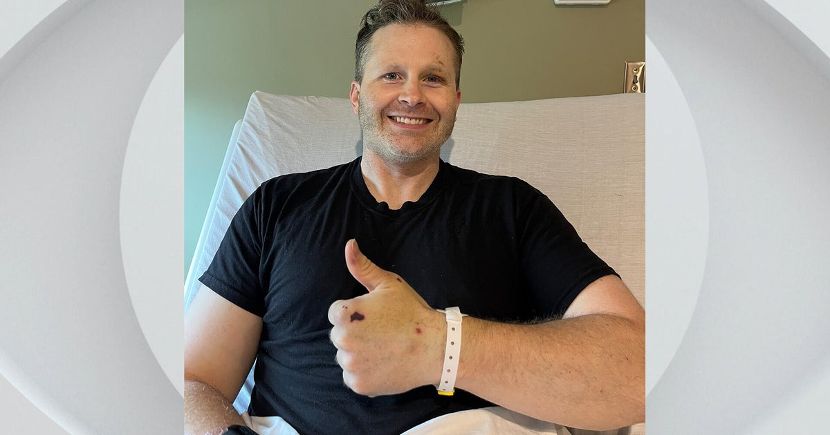 Injured trooper gives thumbs up as he's released from hospital 