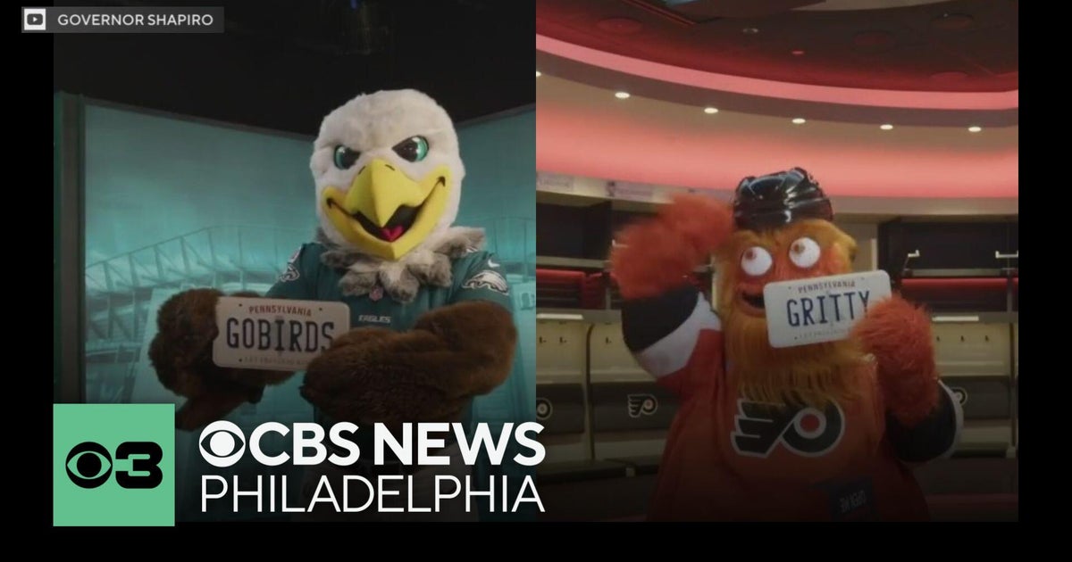 Gritty, Swoop plug new Pennsylvania license plates featuring the Liberty Bell