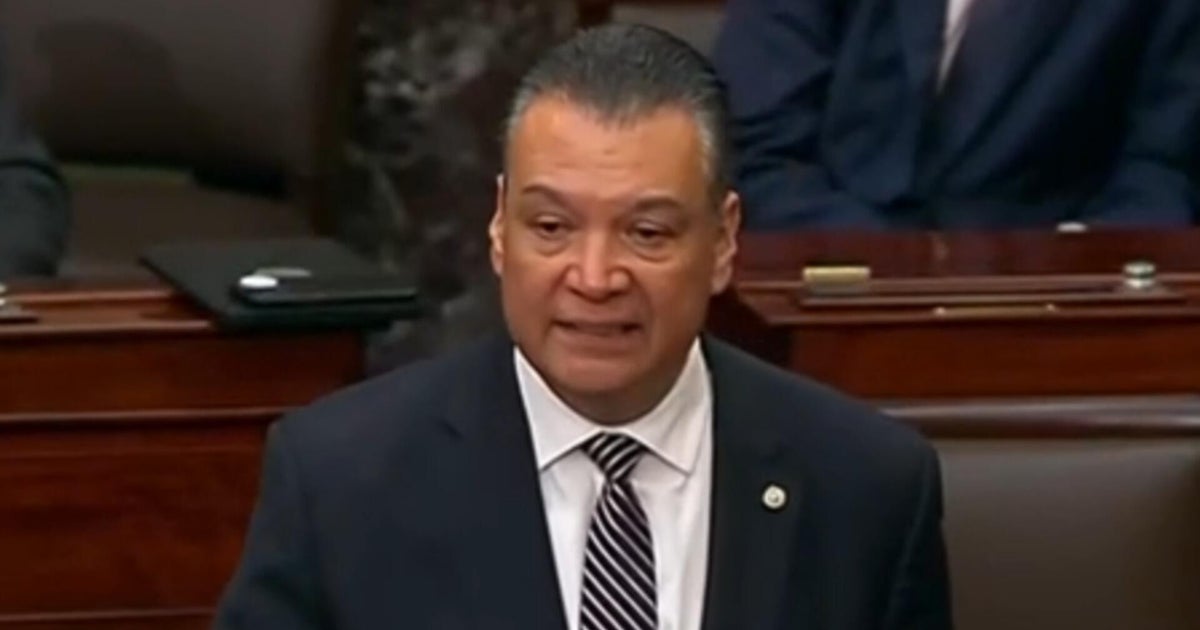 Sen. Alex Padilla breaks down in tears on Senate floor recounting Noem news conference removal