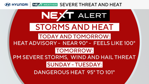 NEXT Weather Alert for Wednesday and Thursday 