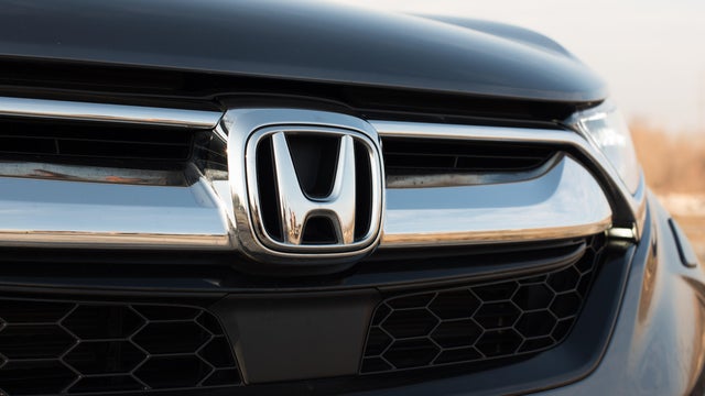 Front Honda sign. 