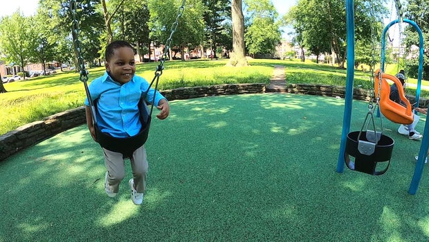 Kaliph swings at the park 