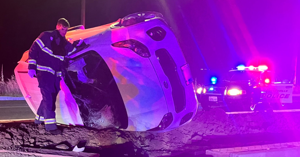 15-year-old arrested in Vacaville after stolen SUV crashes in construction zone