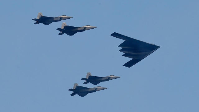 Fourth of July Military Flyover in New York City 