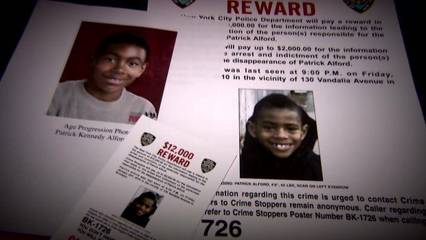 Missing persons posters for Patrick Alford Jr. 