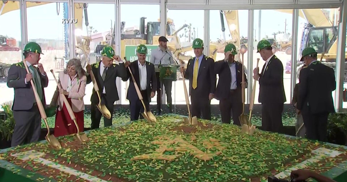 A's celebrate Las Vegas stadium groundbreaking 