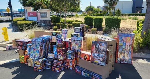 Lathrop traffic stop leads to nearly a ton of illegal fireworks being seized 