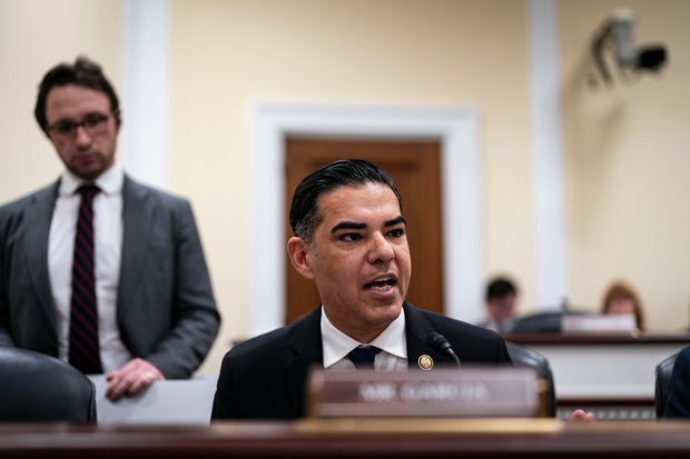 Rep. Robert Garcia speaks during the House Oversight and Government Reform Subcommittee on Delivering on Government Efficiency in the Rayburn House Office Building on February 12, 2025 in Washington, DC.