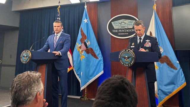 U.S. Defense Secretary Hegseth and Air Force Chief Caine hold briefing at Pentagon 