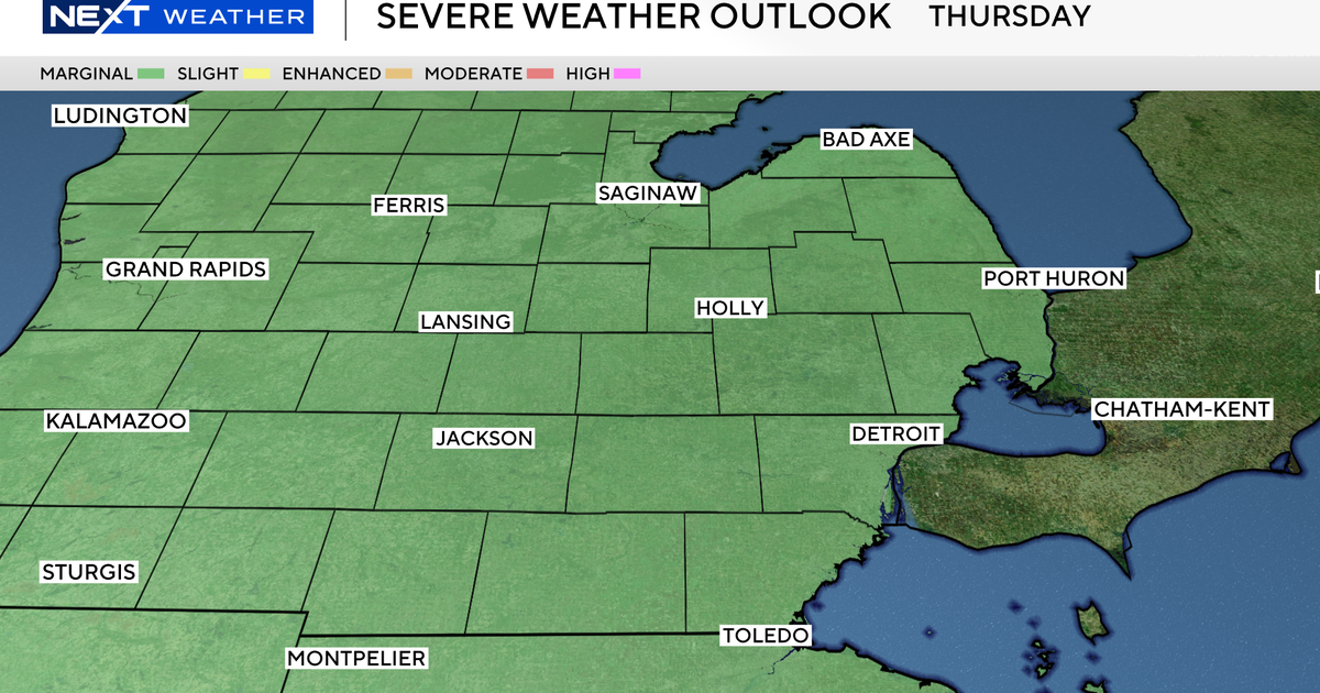 Severe storms possible throughout Southeast Michigan on Thursday 
