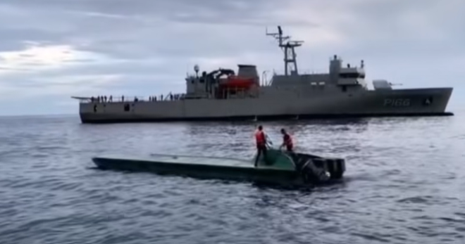 Video shows "narco sub" loaded with cocaine seized in Pacific Ocean 