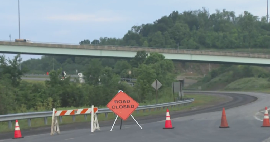 Campbells Run Road closes due to flash flooding, timetable to reopen unclear 