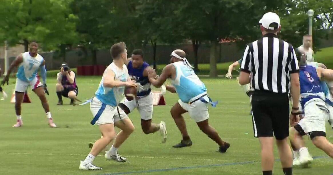 Pride Bowl brings flag football tournament to lakefront ahead of Pride Parade 