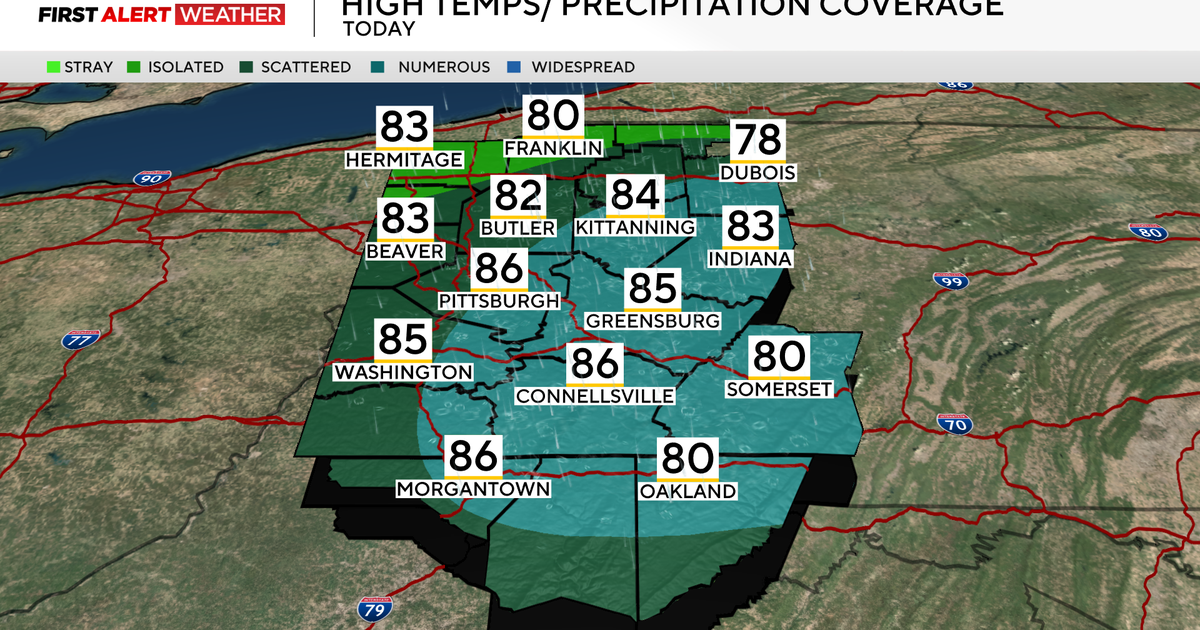 Scattered to numerous storms expected in Pittsburgh on Saturday afternoon 