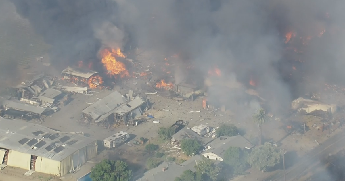Building explodes, causes fire in Yolo County town of Esparto