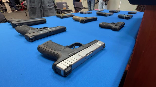 Guns on a table 