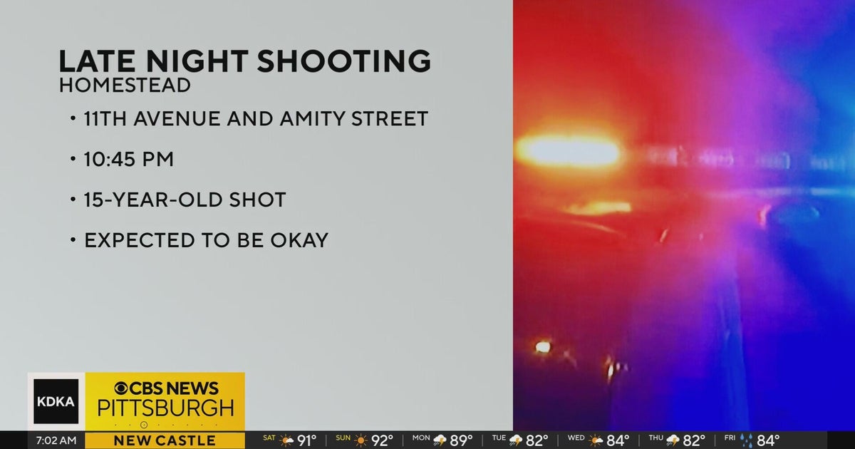 Teenager hospitalized after late-night shooting - CBS Pittsburgh