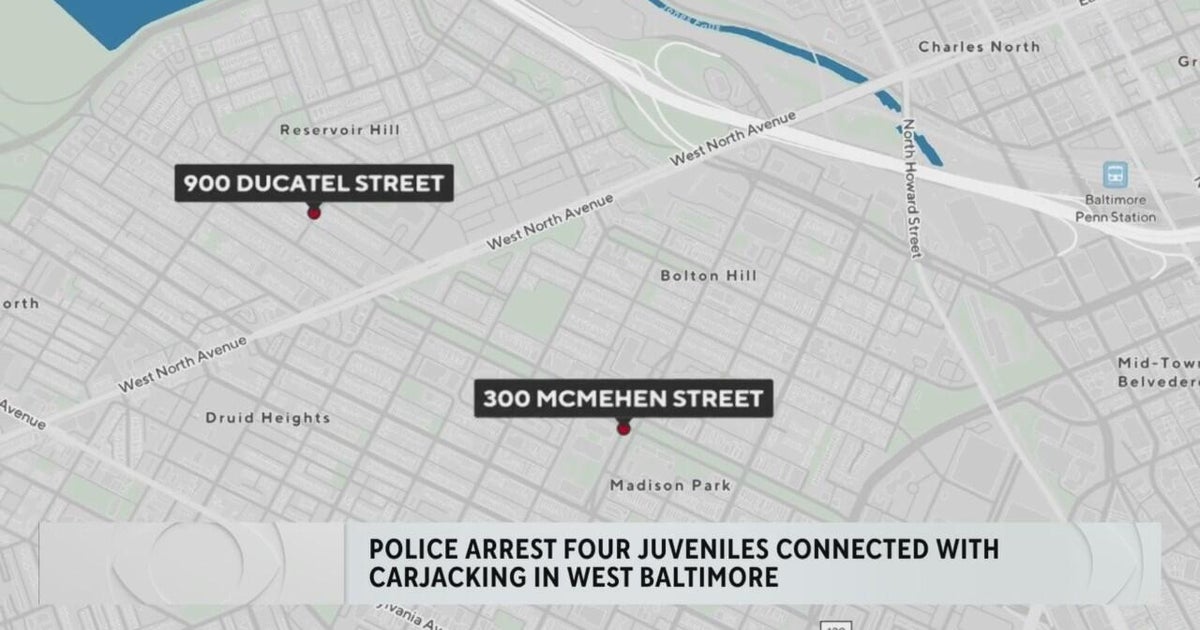 Police arrest four juveniles in connection to a West Baltimore carjacking and more top stories