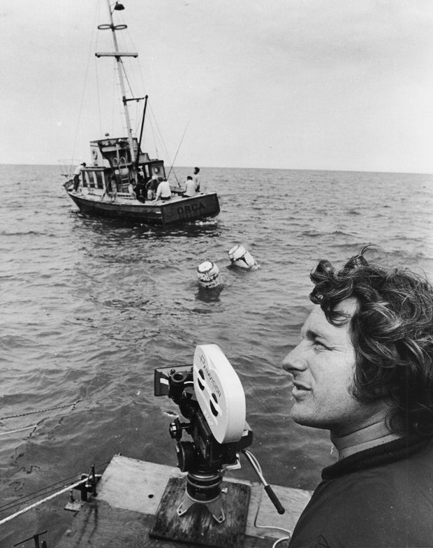 Steven Spielberg Directs Jaws on the Water in 1974 