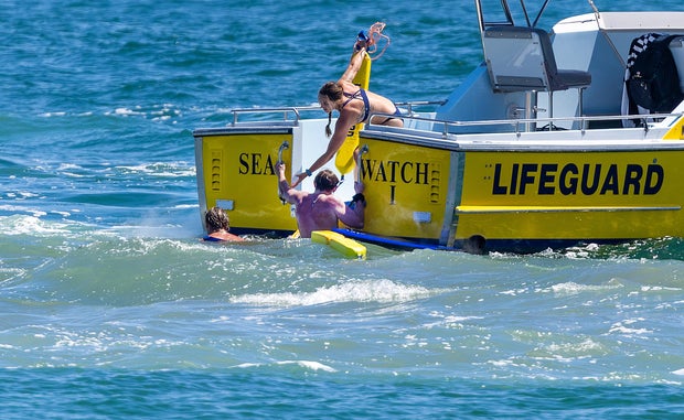 Newport Beach Lifeguards make a high amount of rescues due to big waves and strong rip currents that started 4th of July and continue into next week. 