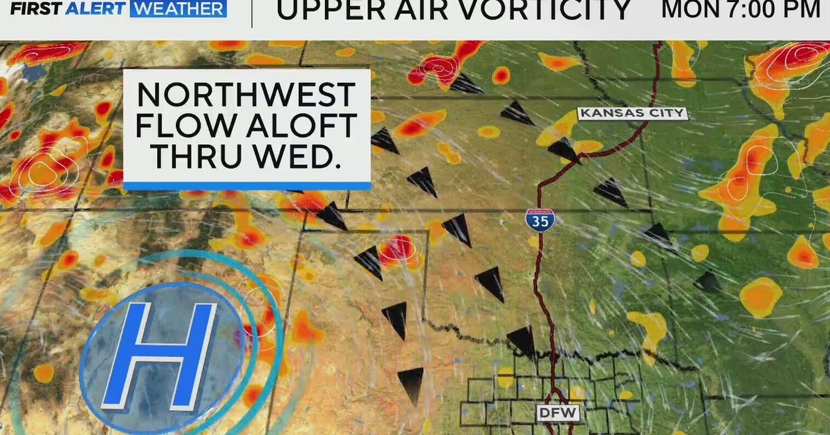 Rain chances continue for North Texas through mid-week - CBS Texas