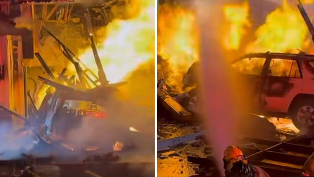                        Domino's restaurant in Utah explodes after SUV crashes into building                   
