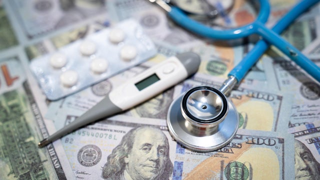 Health insurance concept,cost of health care concept. 