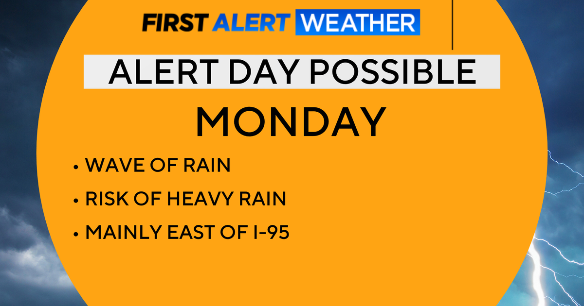 Alert Day is possible on Monday as the remnants of Chantal sweep through Maryland 