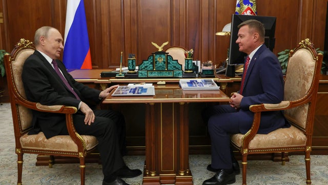 FILE PHOTO: Russian Minister of Transport Roman Starovoit attends a meeting with Russian President Vladimir Putin, in Moscow 
