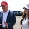 President Trump, alongside Secretary of Homeland Security Kristi Noem, speaks to reporters after arriving at Dade-Collier Training and Transition Airport in Ochopee, Florida, on July 1, 2025. 