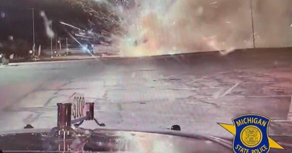 Video shows fireworks tent in northern Michigan catch fire, explode 