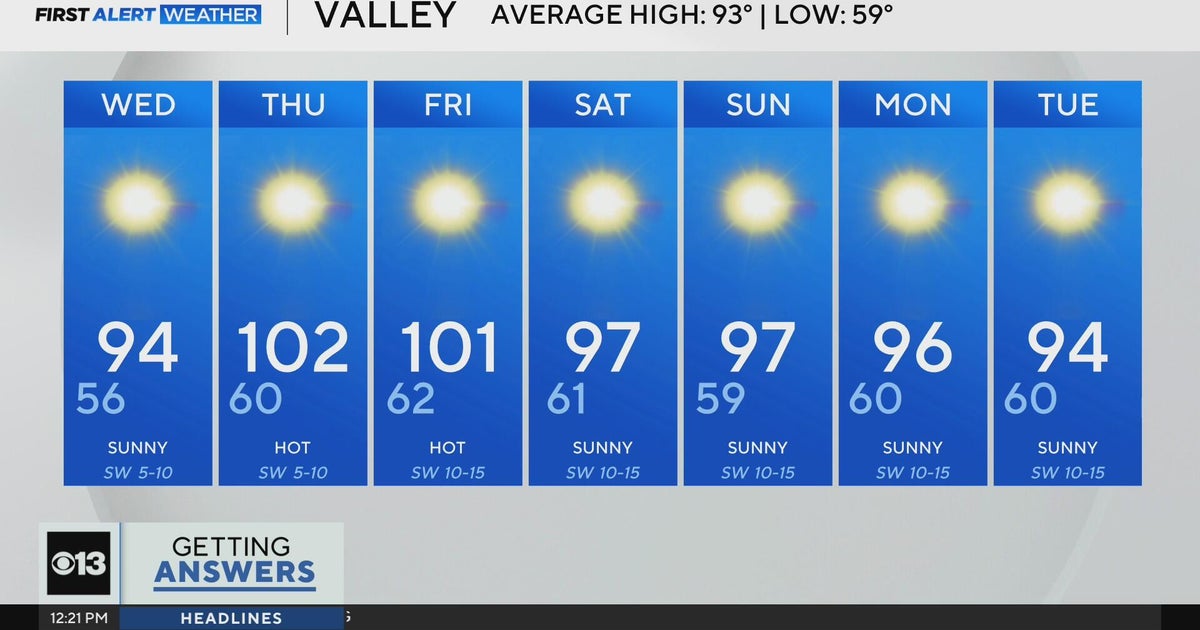 Wednesday afternoon Northern California weather forecast - July 9, 2025
