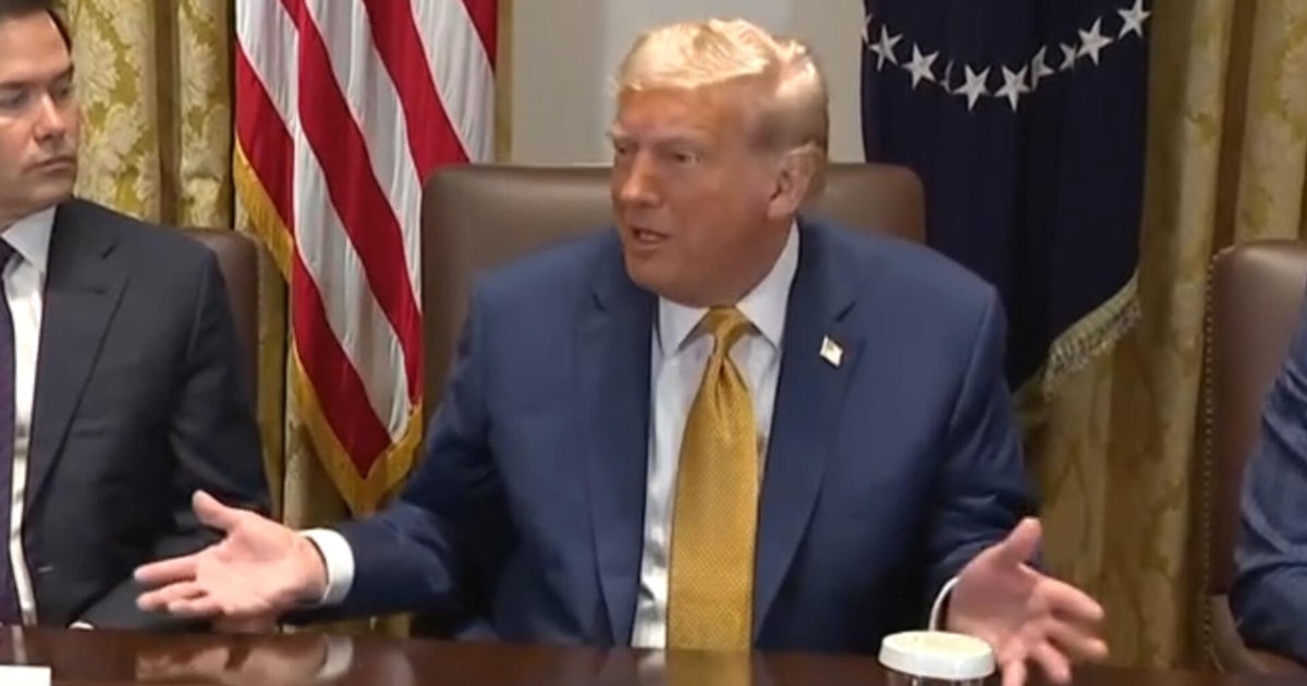 Watch Trump slams reporter for asking about Jeffrey Epstein CBS News