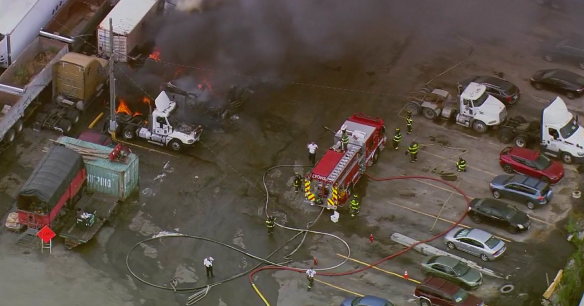 Semi-trucks on fire at McCook facility and lot 