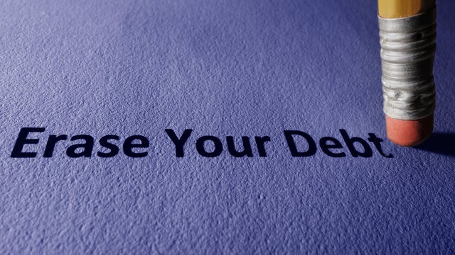 Erase Your Debt concept 