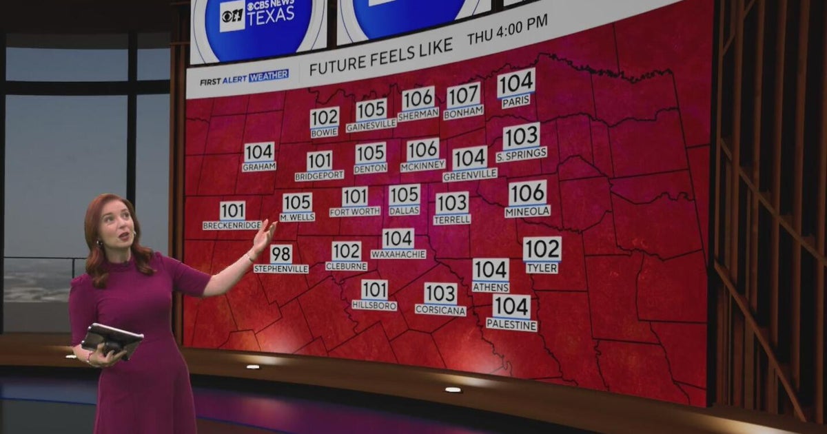Heat index cranks up "feels-like" temperatures in North Texas - CBS Texas