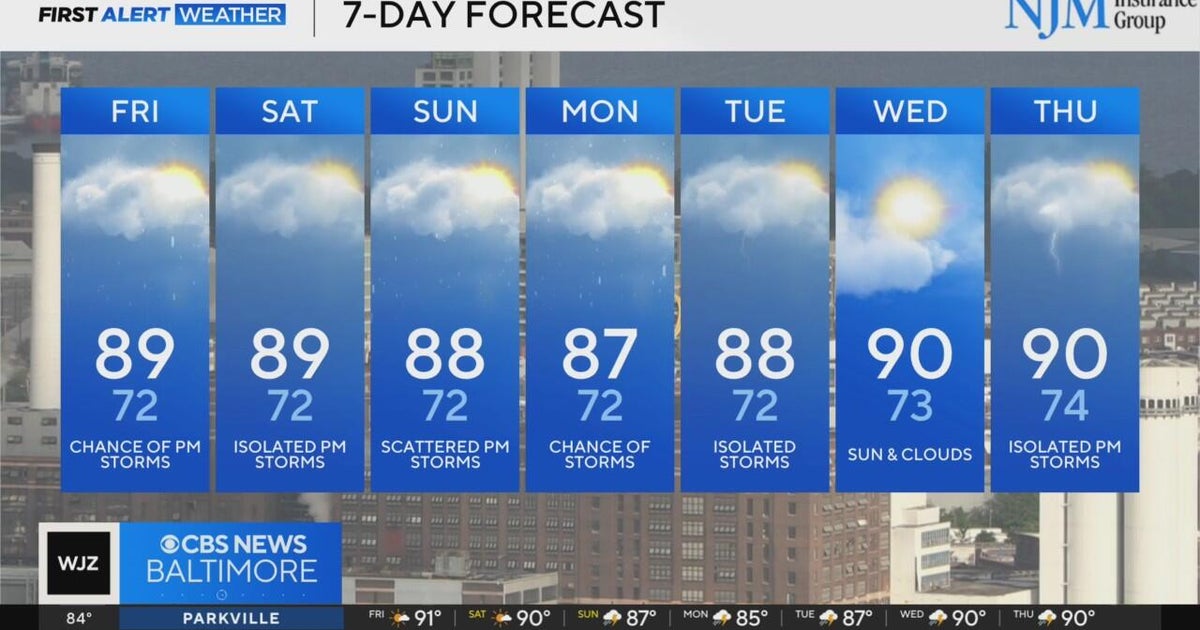 More wet weather in Maryland heading into the weekend