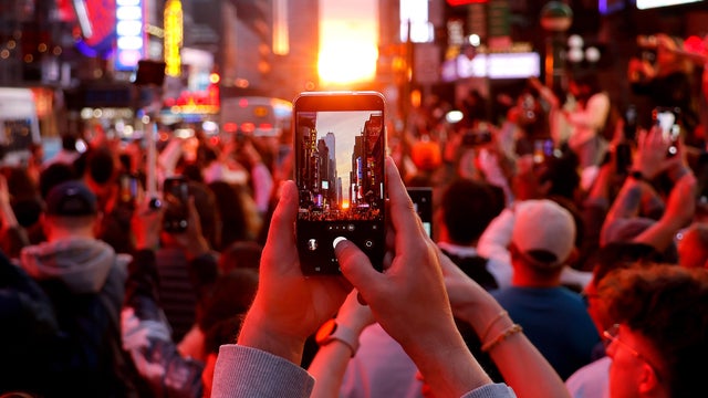 APTOPIX Manhattanhenge 