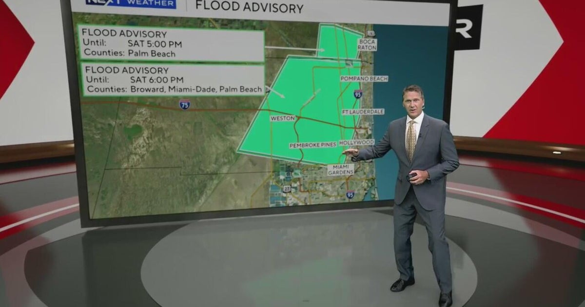NEXT Weather Alert: Flood advisory issued for parts of South Florida as storms roll through area - CBS Miami