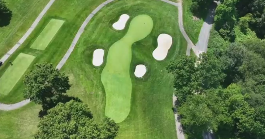 Shannopin Country Club's 17th hole features very unique green complex 