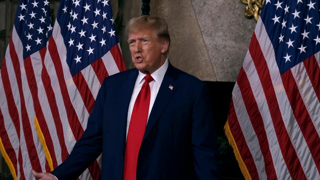 Former President Donald Trump Speaks At Mar-a-Lago In Florida 