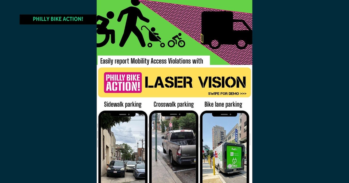 Nonprofit creates tool to report obstructions directly to Philadelphia Parking Authority - CBS Philadelphia