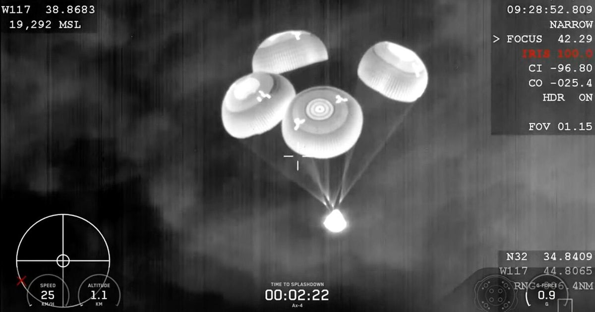 Privately funded crew returns to Earth in SpaceX Crew Dragon capsule after commercial space station visit Privately funded crew returns to Earth in SpaceX Crew Dragon capsule after commercial space station visit