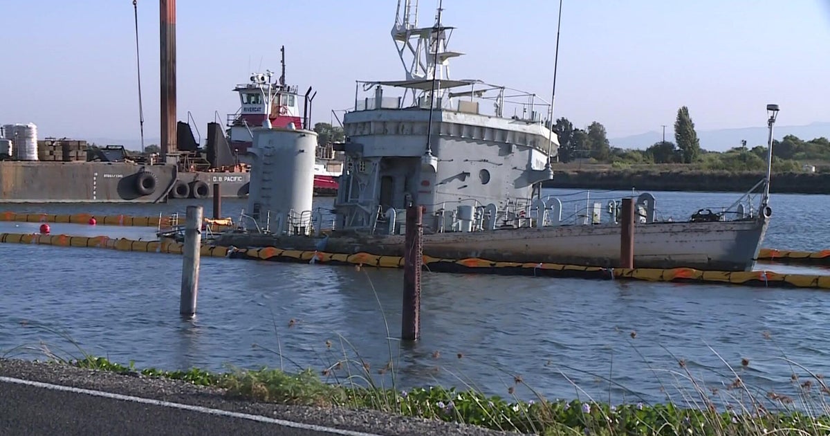 Vintage ship sinking, leaking oil into San Joaquin Delta to be removed 