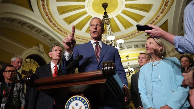 Senators Speak To Reporters After Policy Luncheons On Capitol Hill 