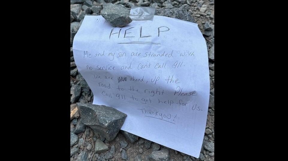 Handwritten notes help searchers find mom and son who got lost in dense ...
