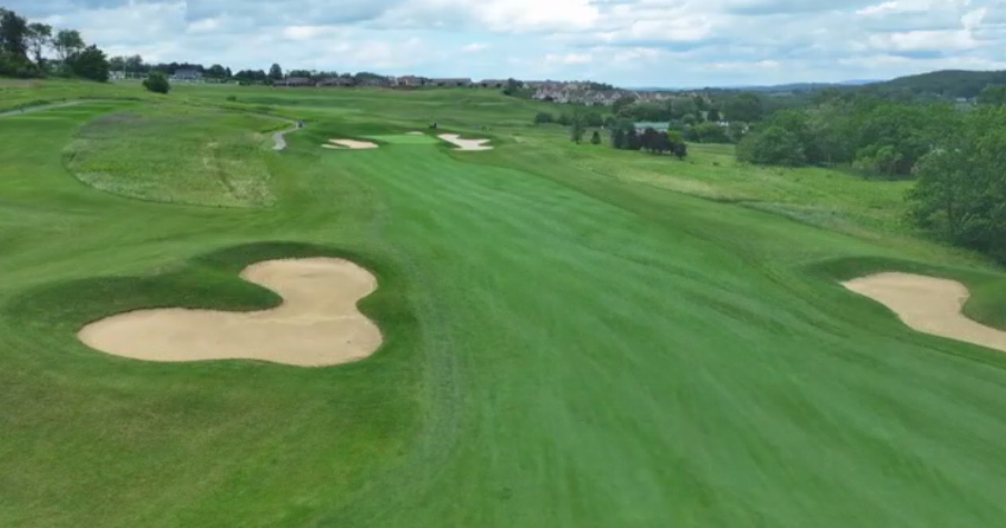 Totteridge Golf Club's 13th hole has bunkers challenging every shot 