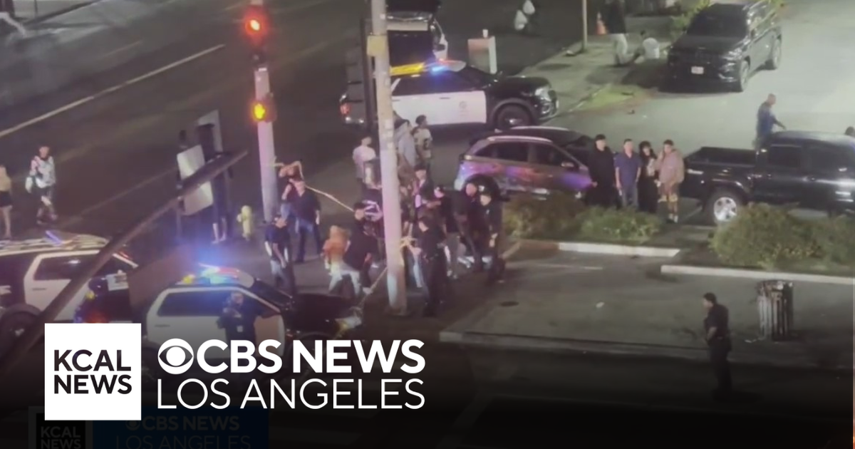 Driver facing charges after slamming car into crowd outside East Hollywood nightclub, injuring 30 - CBS Los Angeles