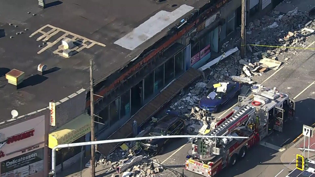 2 children, 1 adult injured in Queens facade collapse - CBS New York