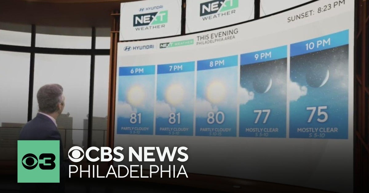 Another clear and nice night in the Philadelphia region on Wednesday ...